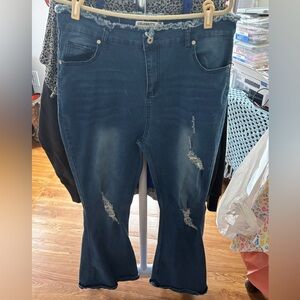 Blue Distressed Women Jeans